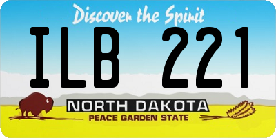 ND license plate ILB221
