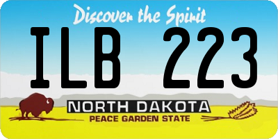 ND license plate ILB223