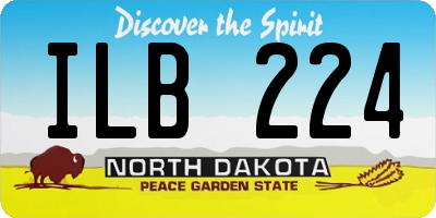 ND license plate ILB224