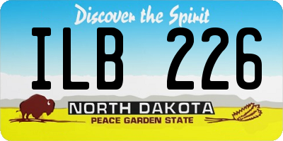 ND license plate ILB226