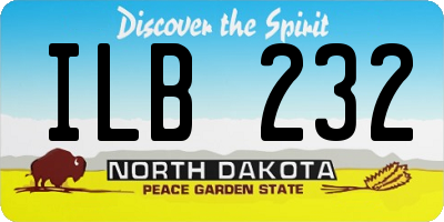 ND license plate ILB232