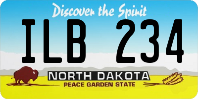 ND license plate ILB234