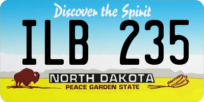 ND license plate ILB235
