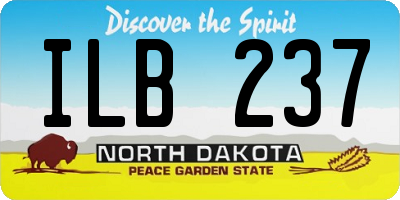 ND license plate ILB237
