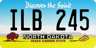 ND license plate ILB245