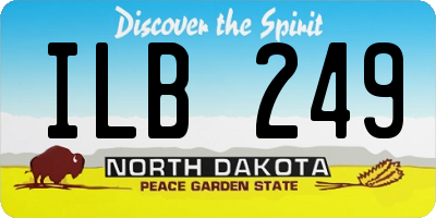 ND license plate ILB249