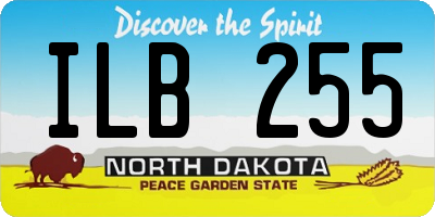 ND license plate ILB255