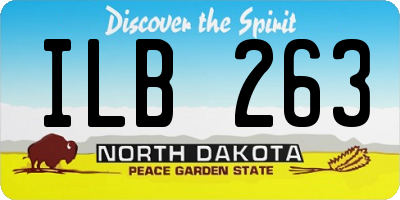 ND license plate ILB263