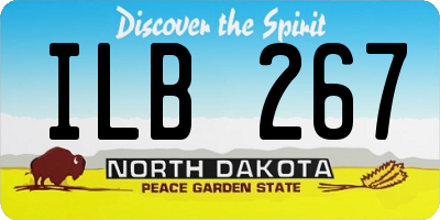 ND license plate ILB267