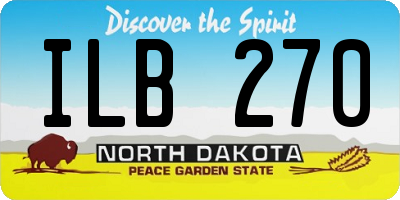 ND license plate ILB270