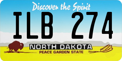 ND license plate ILB274