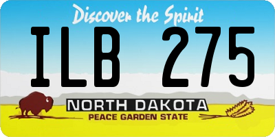 ND license plate ILB275