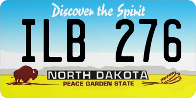ND license plate ILB276