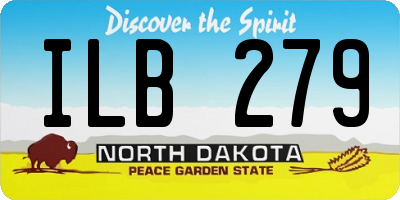 ND license plate ILB279