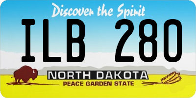 ND license plate ILB280
