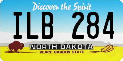 ND license plate ILB284