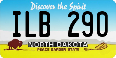 ND license plate ILB290