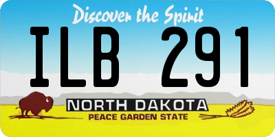 ND license plate ILB291