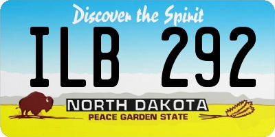 ND license plate ILB292