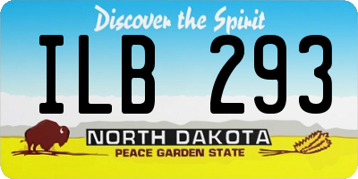 ND license plate ILB293