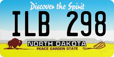 ND license plate ILB298