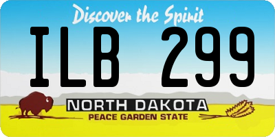 ND license plate ILB299