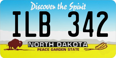 ND license plate ILB342
