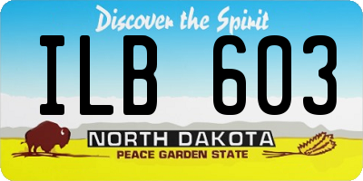 ND license plate ILB603