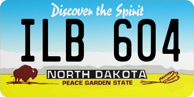 ND license plate ILB604