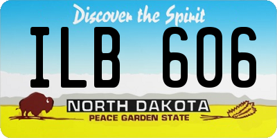 ND license plate ILB606