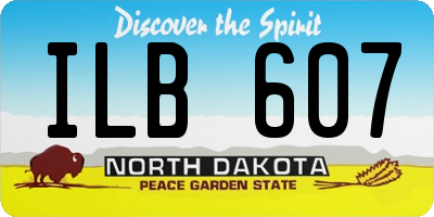 ND license plate ILB607