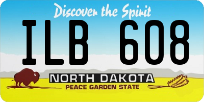 ND license plate ILB608