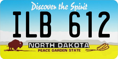 ND license plate ILB612