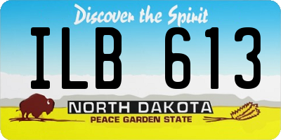ND license plate ILB613