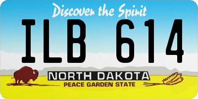ND license plate ILB614