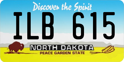 ND license plate ILB615