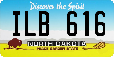 ND license plate ILB616