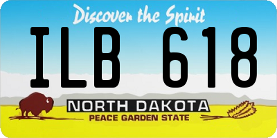 ND license plate ILB618