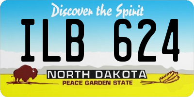 ND license plate ILB624