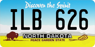 ND license plate ILB626