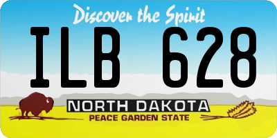 ND license plate ILB628