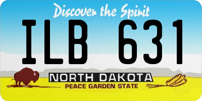 ND license plate ILB631