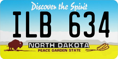 ND license plate ILB634