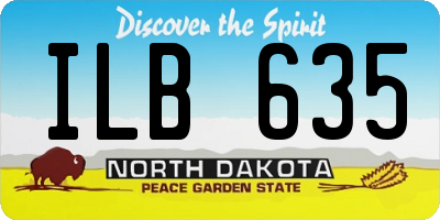 ND license plate ILB635