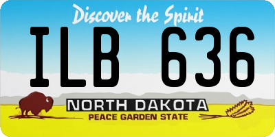 ND license plate ILB636