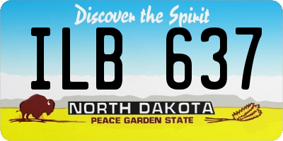 ND license plate ILB637