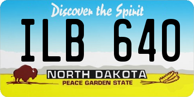 ND license plate ILB640