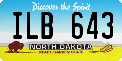 ND license plate ILB643