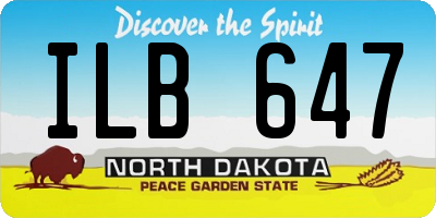 ND license plate ILB647
