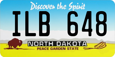 ND license plate ILB648